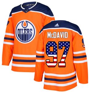 Edmonton Oilers Trikot #97 Connor McDavid Authentic Orange USA Flag Fashion